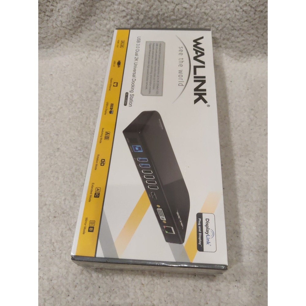 Wavlink WL-UG39DK1 Dual 2K USB 3.0 Universal Docking Station - New/‎ Sealed - Picture 2 of 4